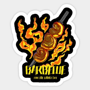 Barbecue For The Whole Life Design Sticker